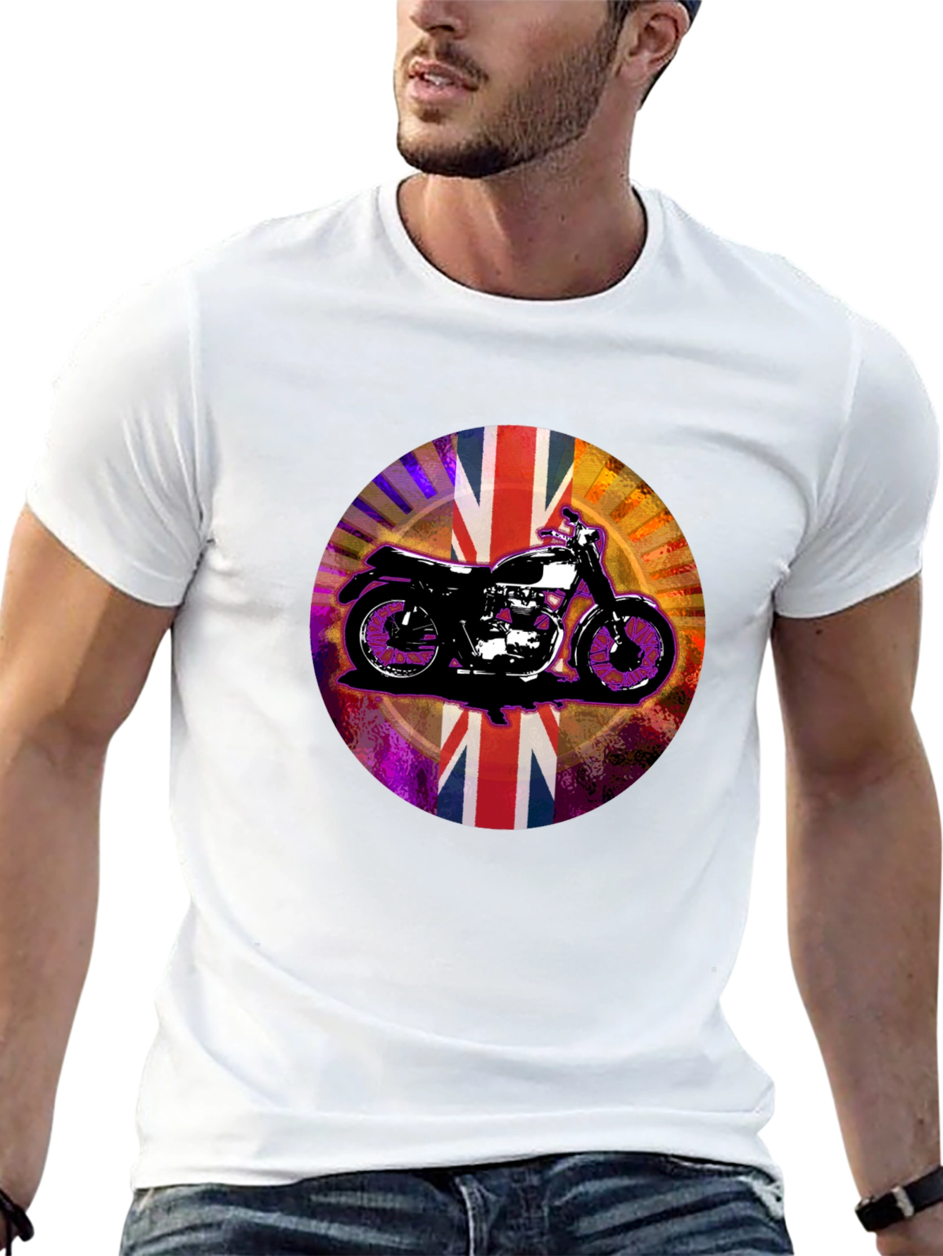 British Motorcycle Union Jack Graphic Tee