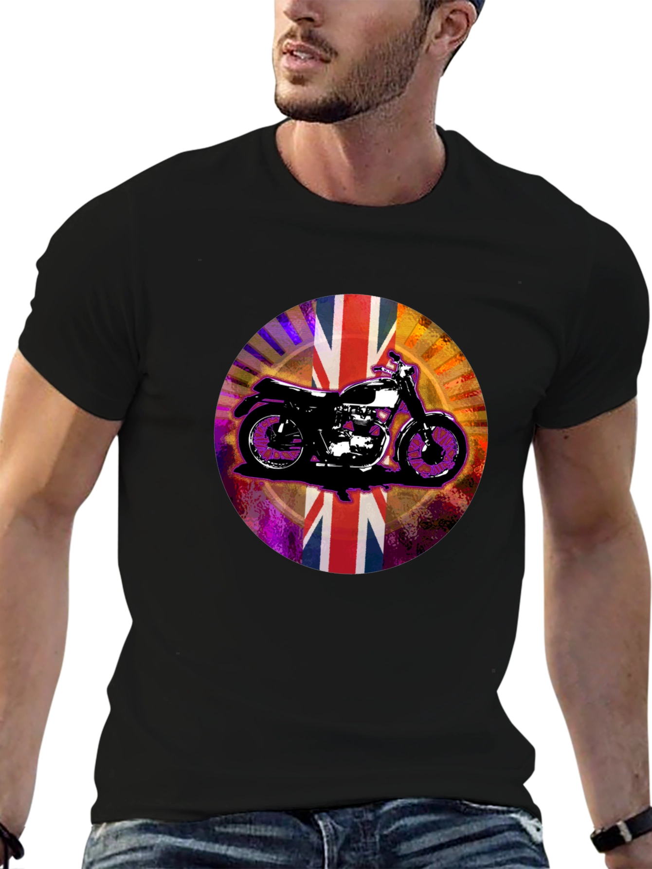 British Motorcycle Union Jack Graphic Tee
