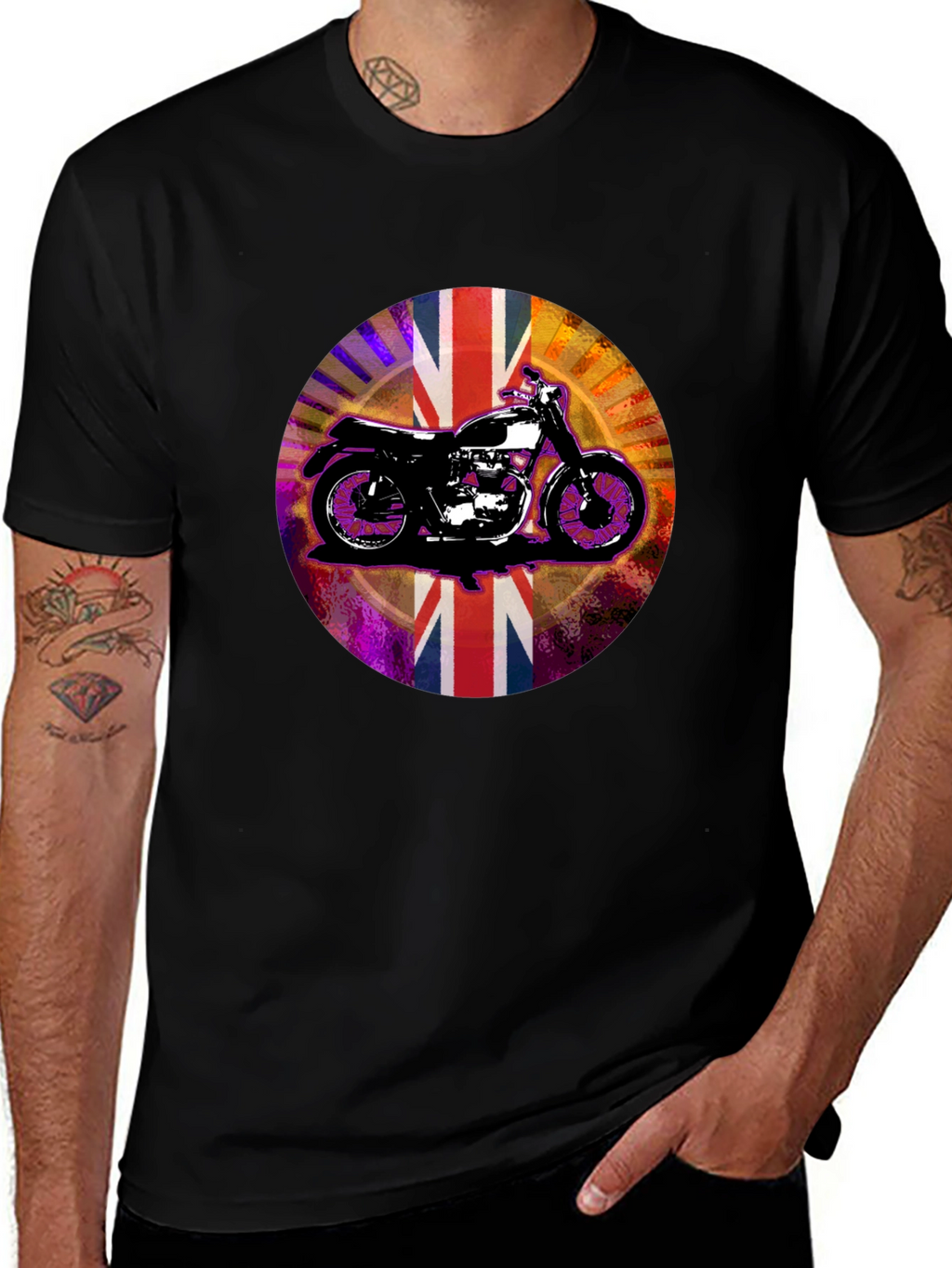 British Motorcycle Union Jack Graphic Tee