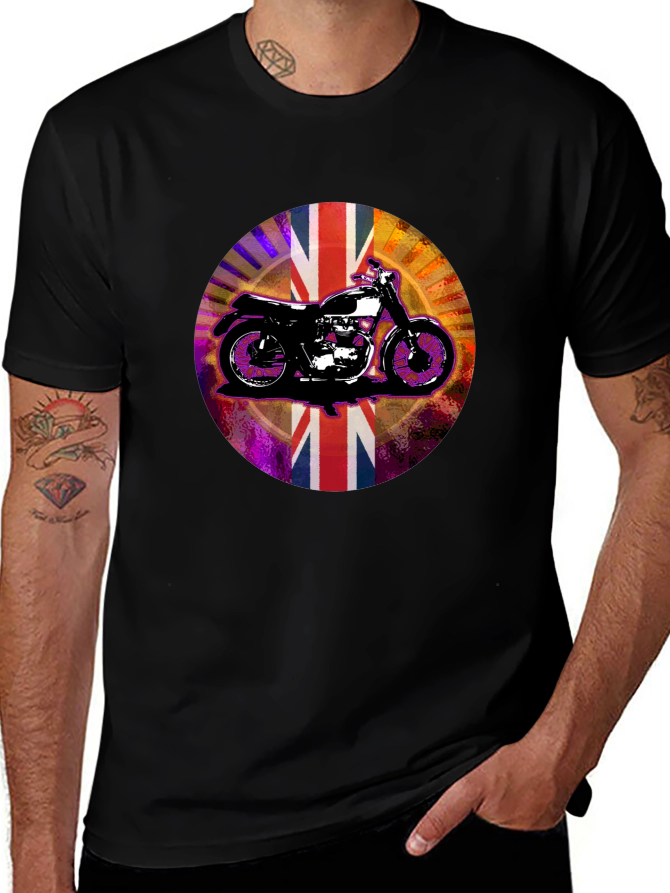 British Motorcycle Union Jack Graphic Tee