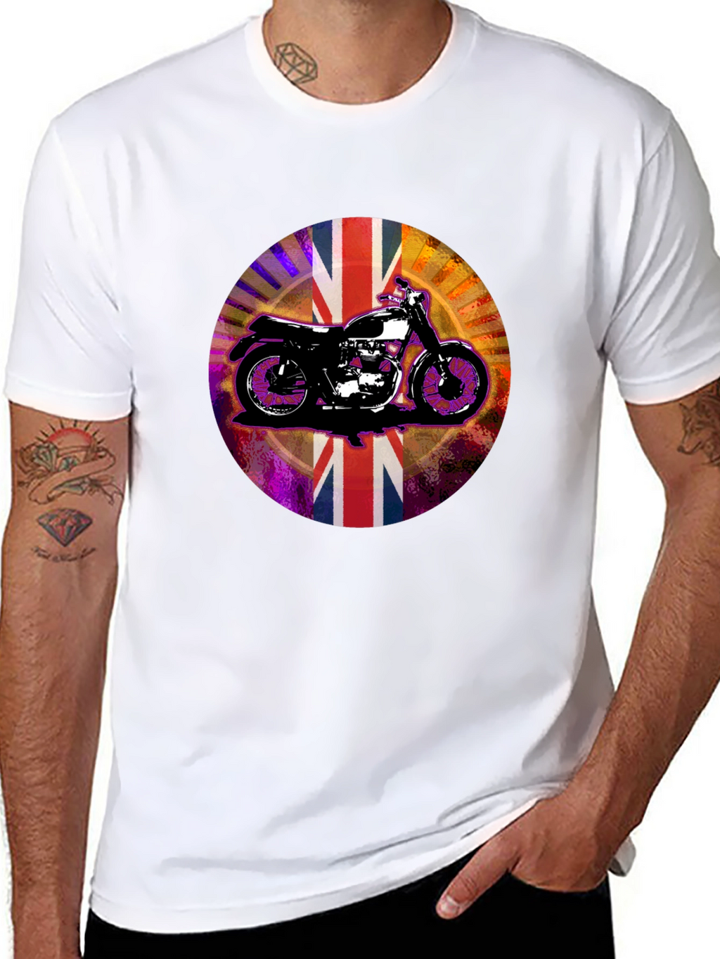 British Motorcycle Union Jack Graphic Tee