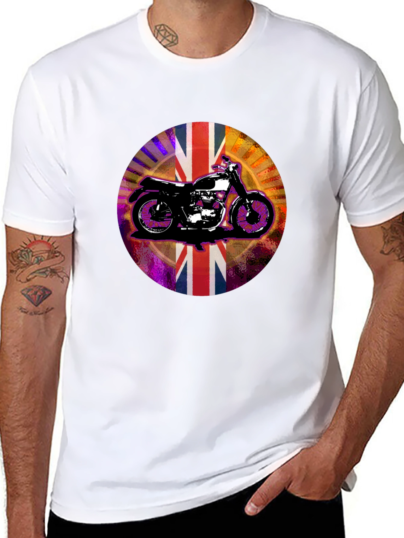 British Motorcycle Union Jack Graphic Tee