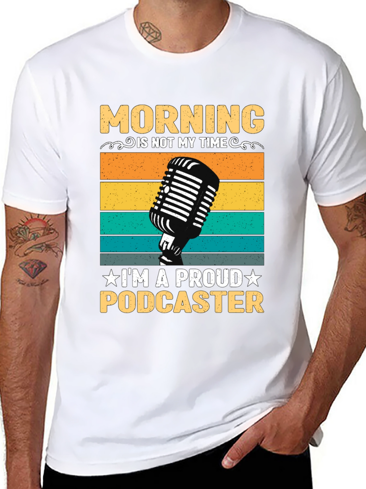 Proud Podcaster T-Shirt - Morning Is Not My Time Tee