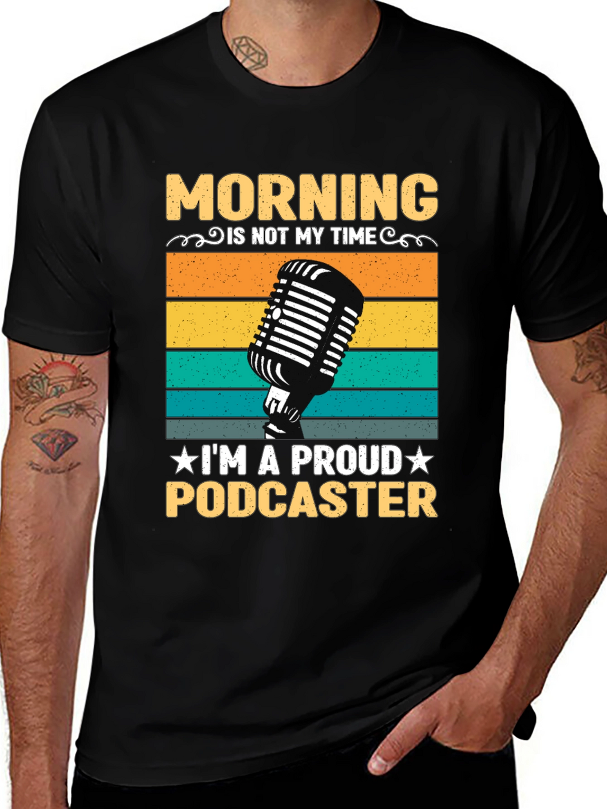 Proud Podcaster T-Shirt - Morning Is Not My Time Tee
