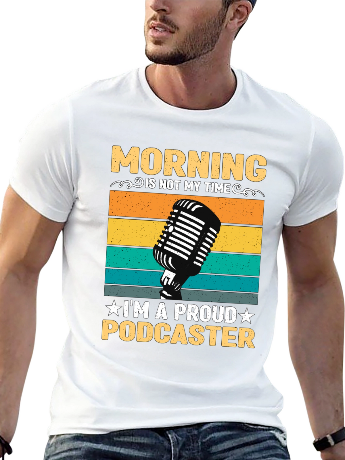 Proud Podcaster T-Shirt - Morning Is Not My Time Tee
