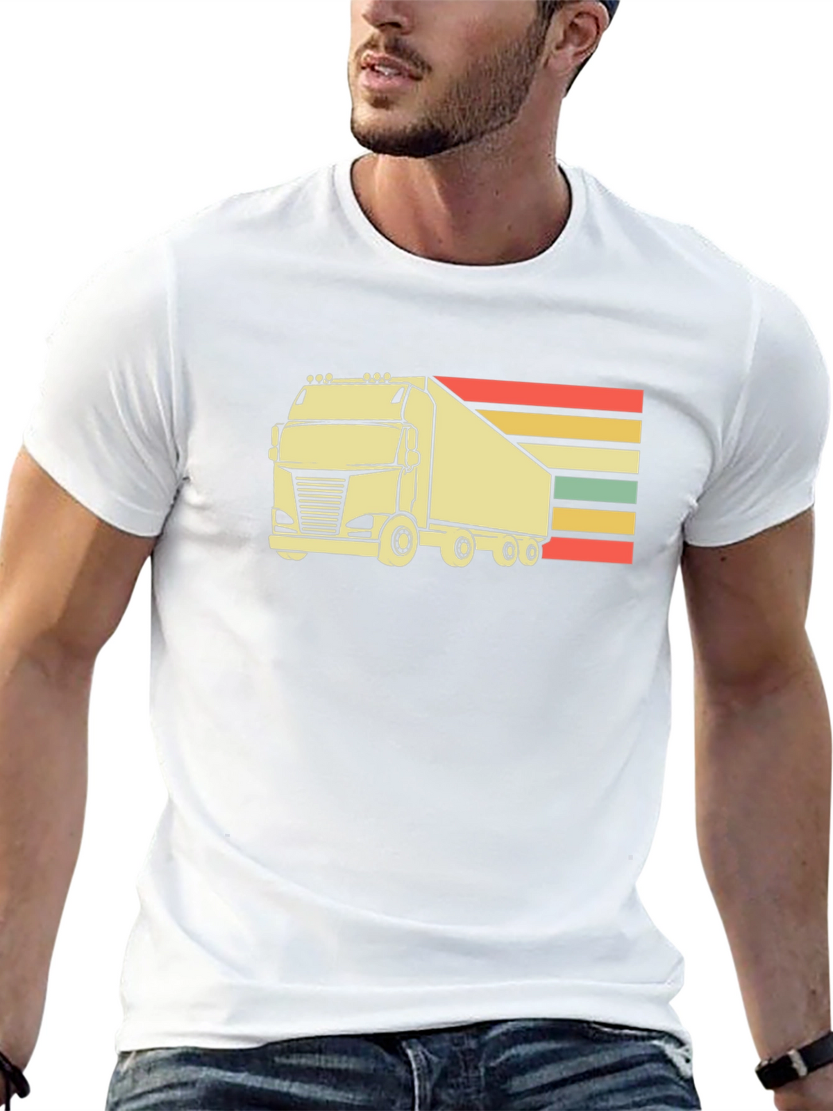Retro Trucker Tee - Vintage Style Truck Graphic