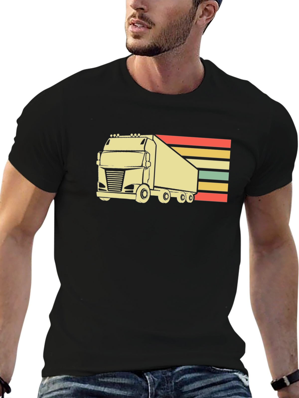 Retro Trucker Tee - Vintage Style Truck Graphic