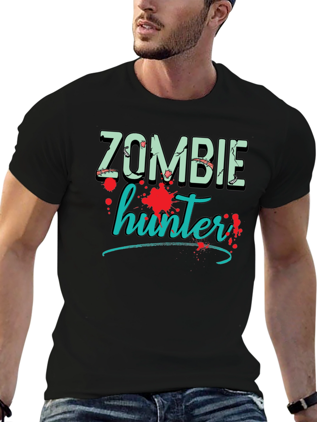 Zombie Hunter Graphic T-Shirt