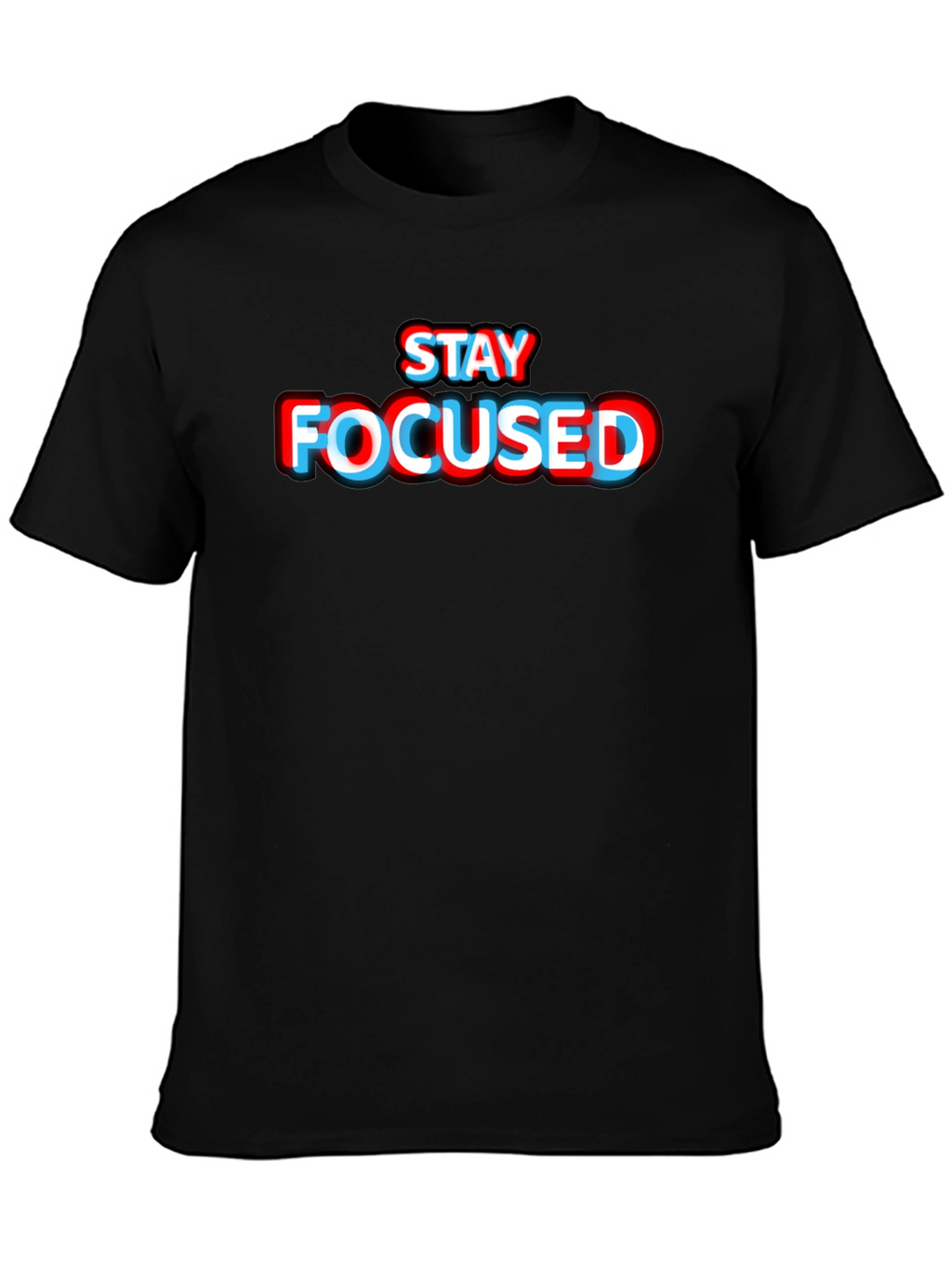 Stay Focused Graphic Tee - Stylish Black T-Shirt