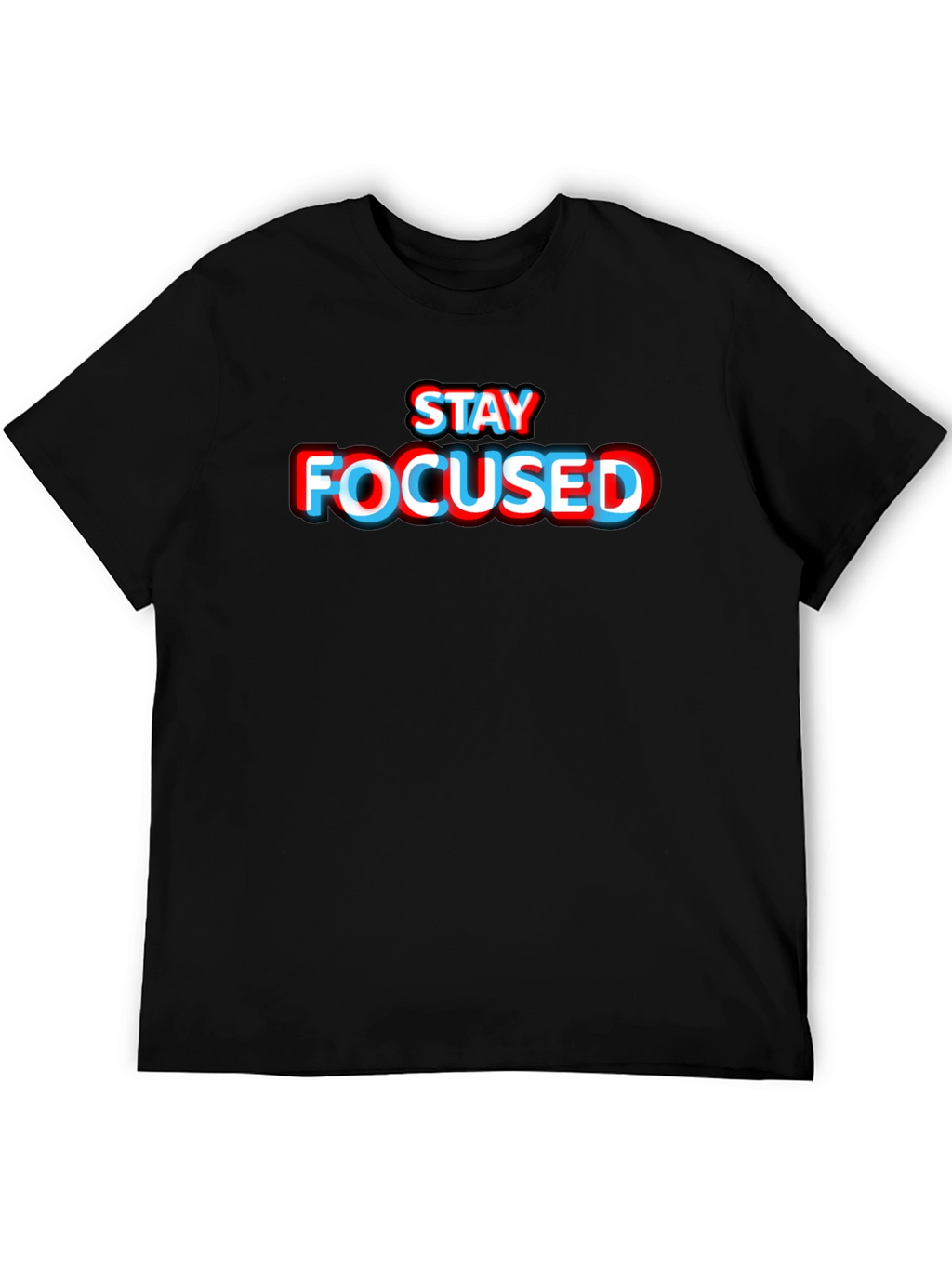 Stay Focused Graphic Tee - Stylish Black T-Shirt