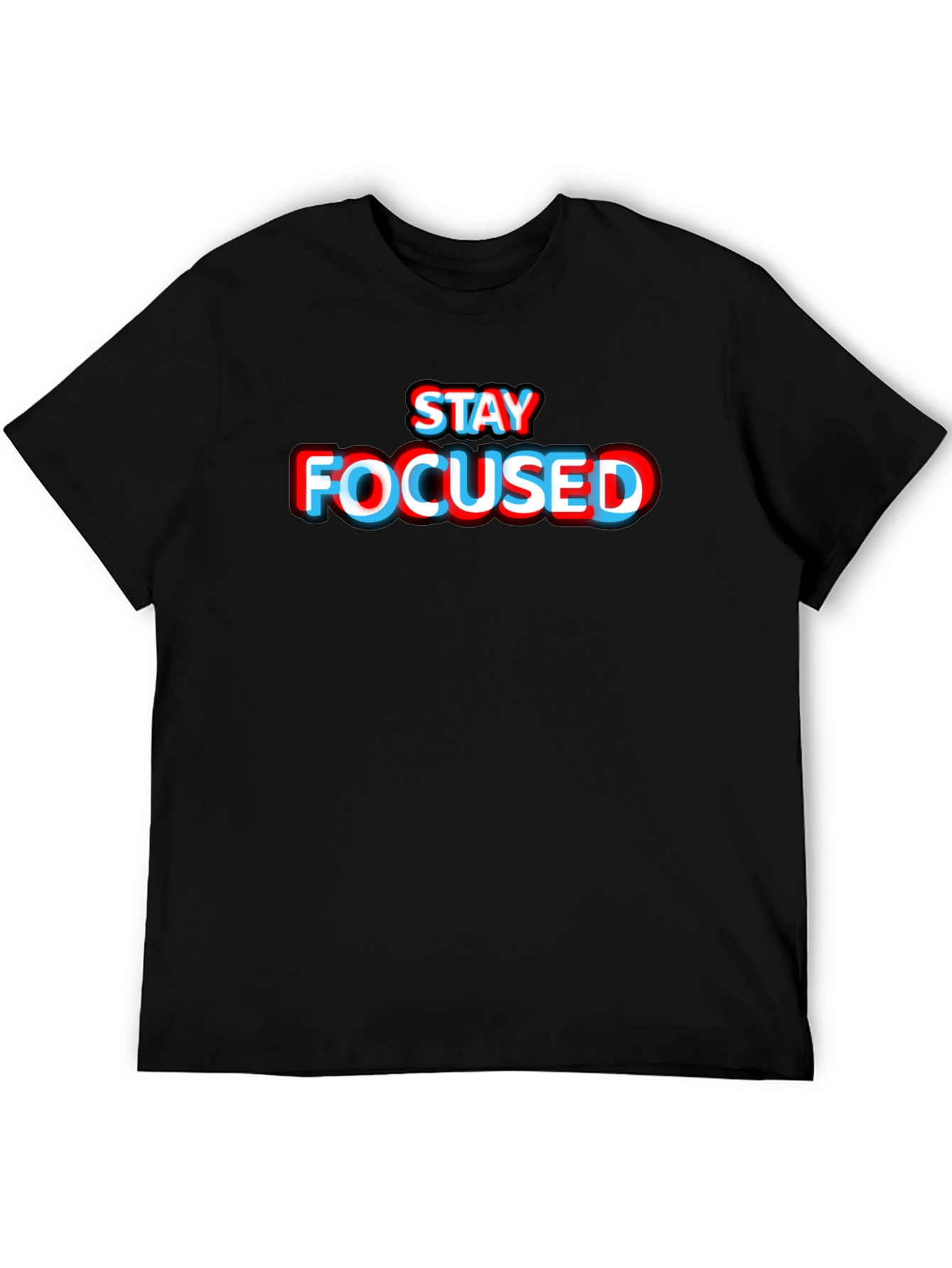 Stay Focused Graphic Tee - Stylish Black T-Shirt