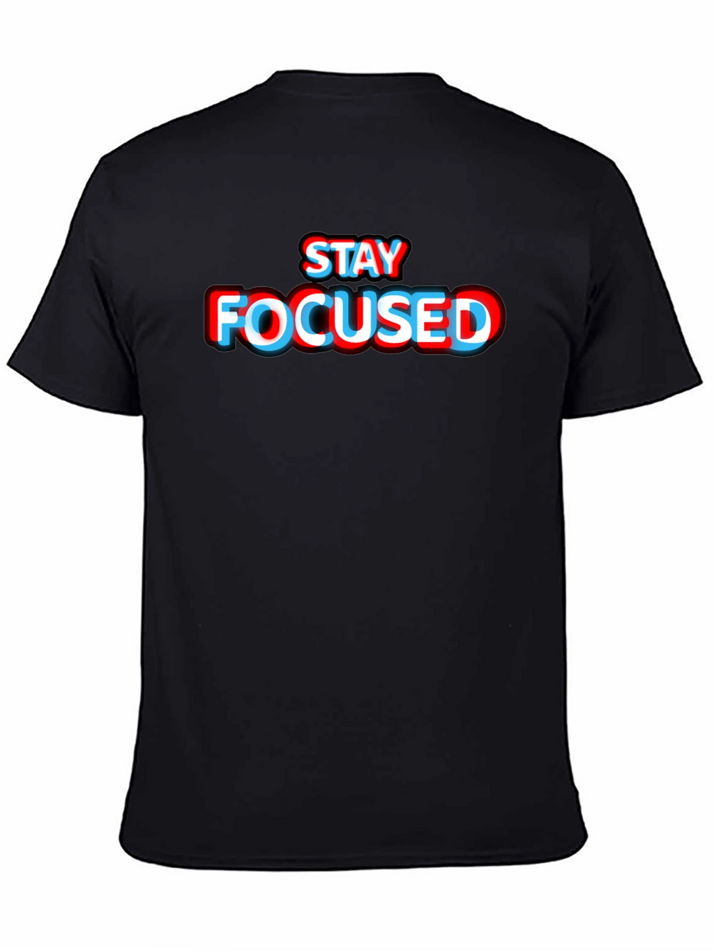 Stay Focused Graphic Tee - Stylish Black T-Shirt