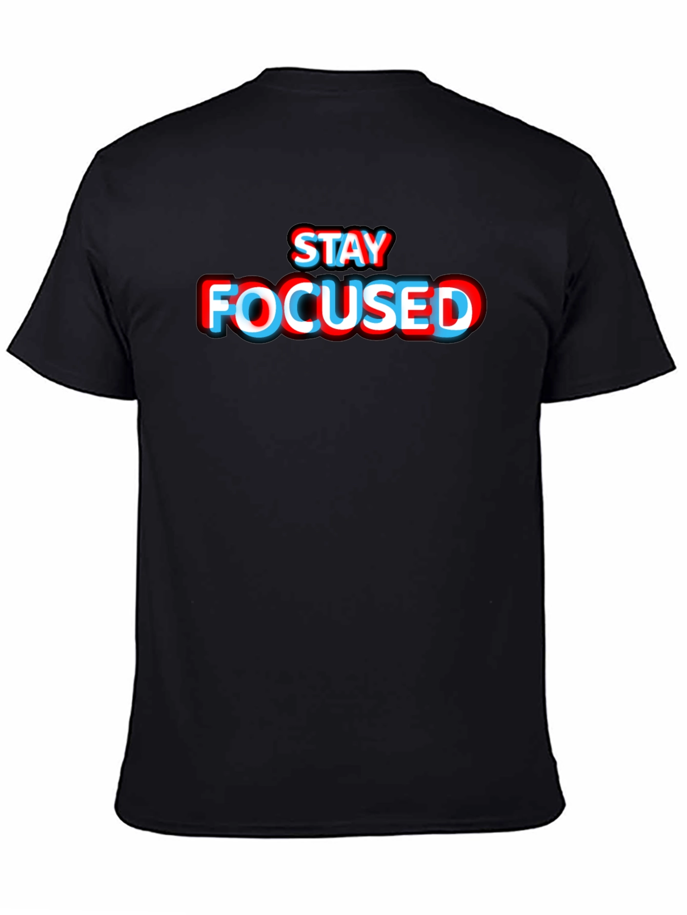 Stay Focused Graphic Tee - Stylish Black T-Shirt