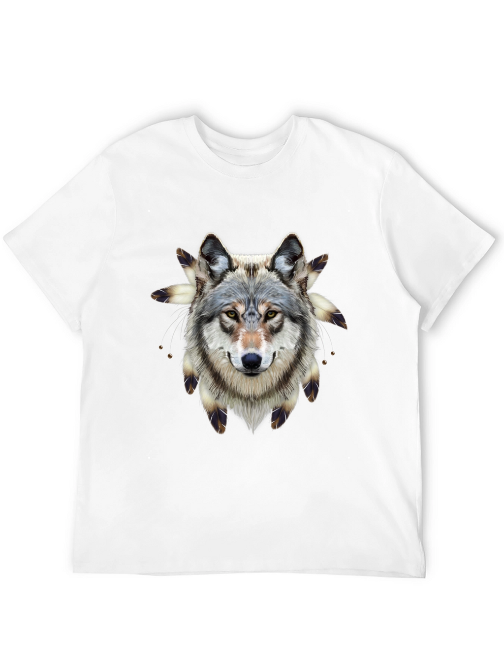 Wolf Graphic Print Black T-Shirt