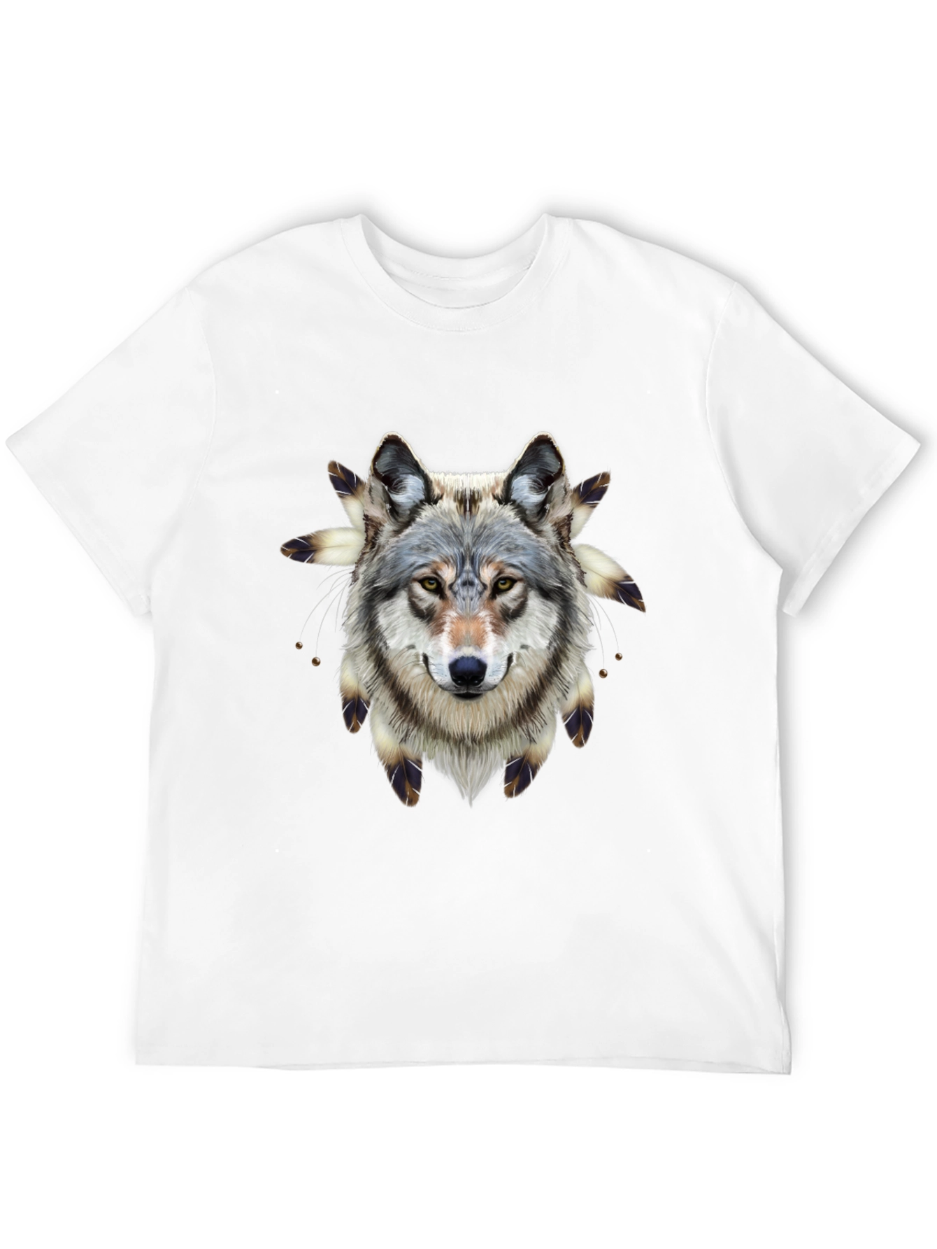 Wolf Graphic Print Black T-Shirt