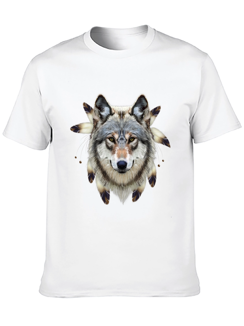 Wolf Graphic Print Black T-Shirt