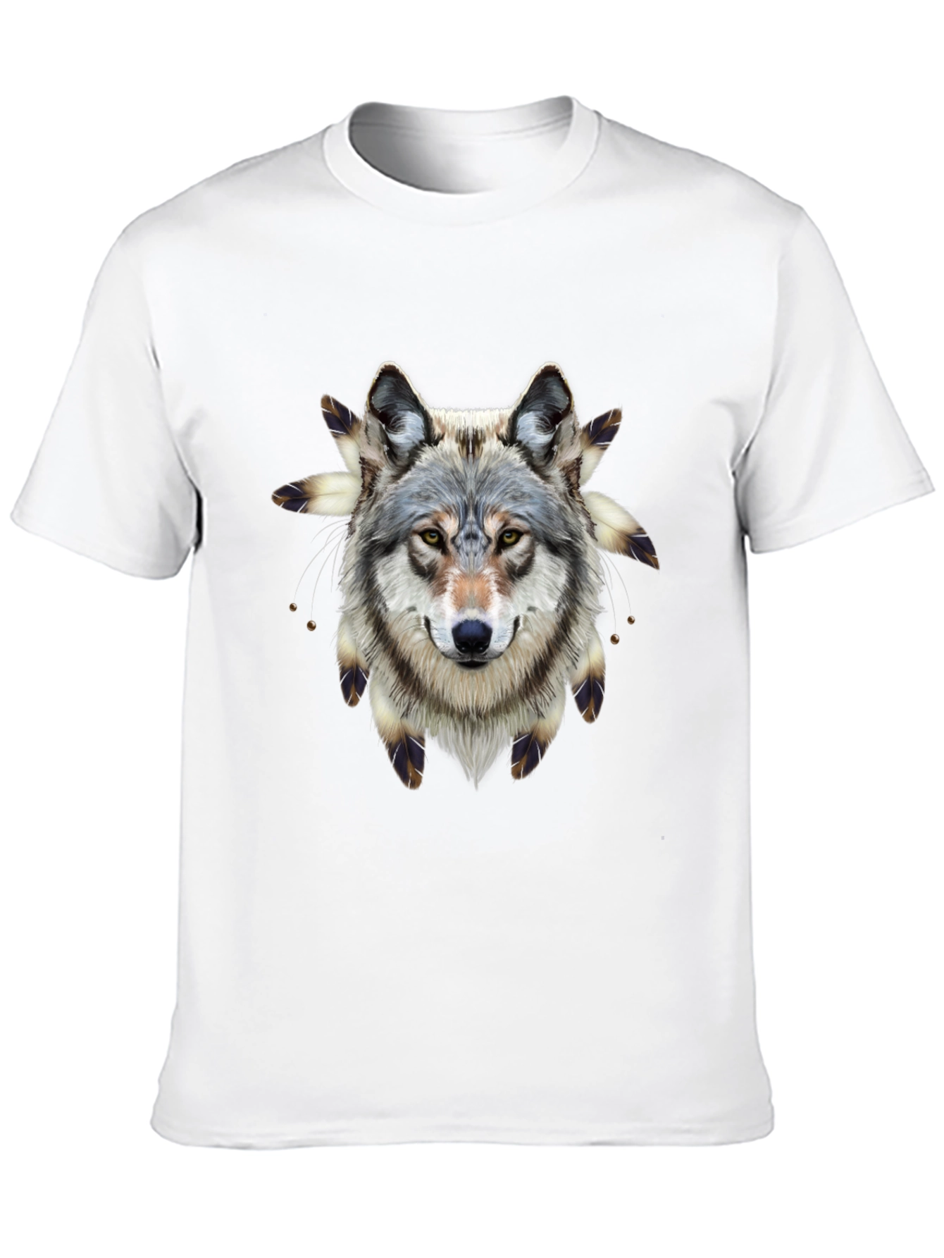 Wolf Graphic Print Black T-Shirt