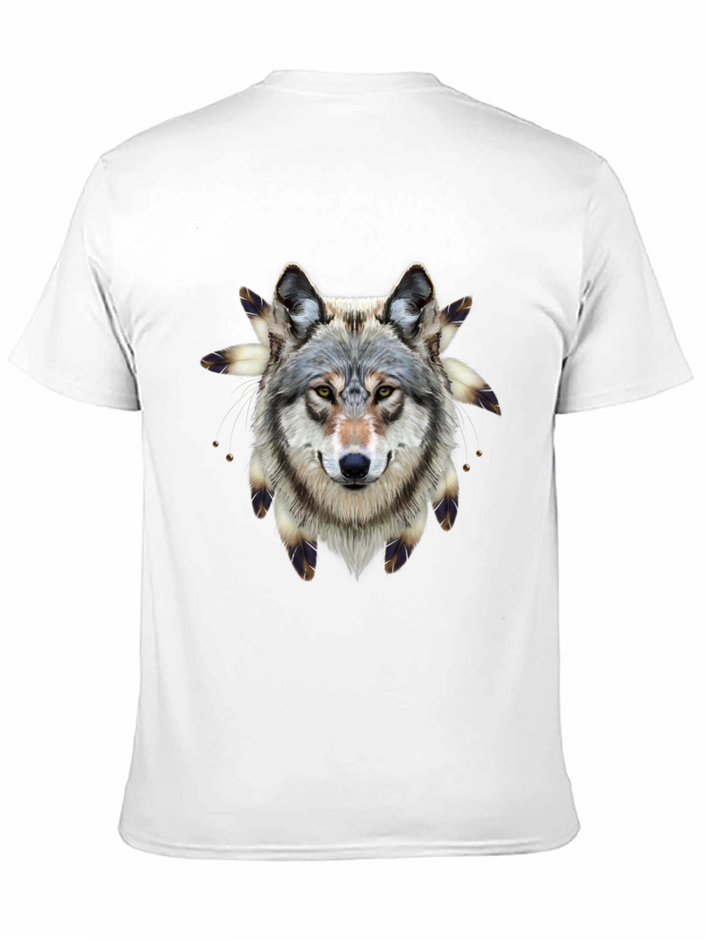 Wolf Graphic Print Black T-Shirt