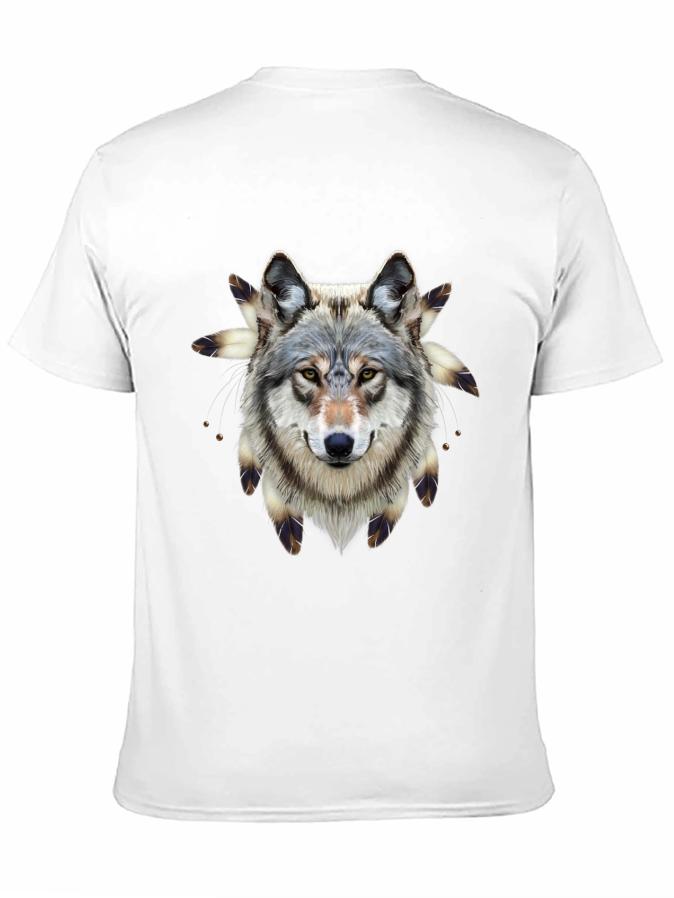 Wolf Graphic Print Black T-Shirt