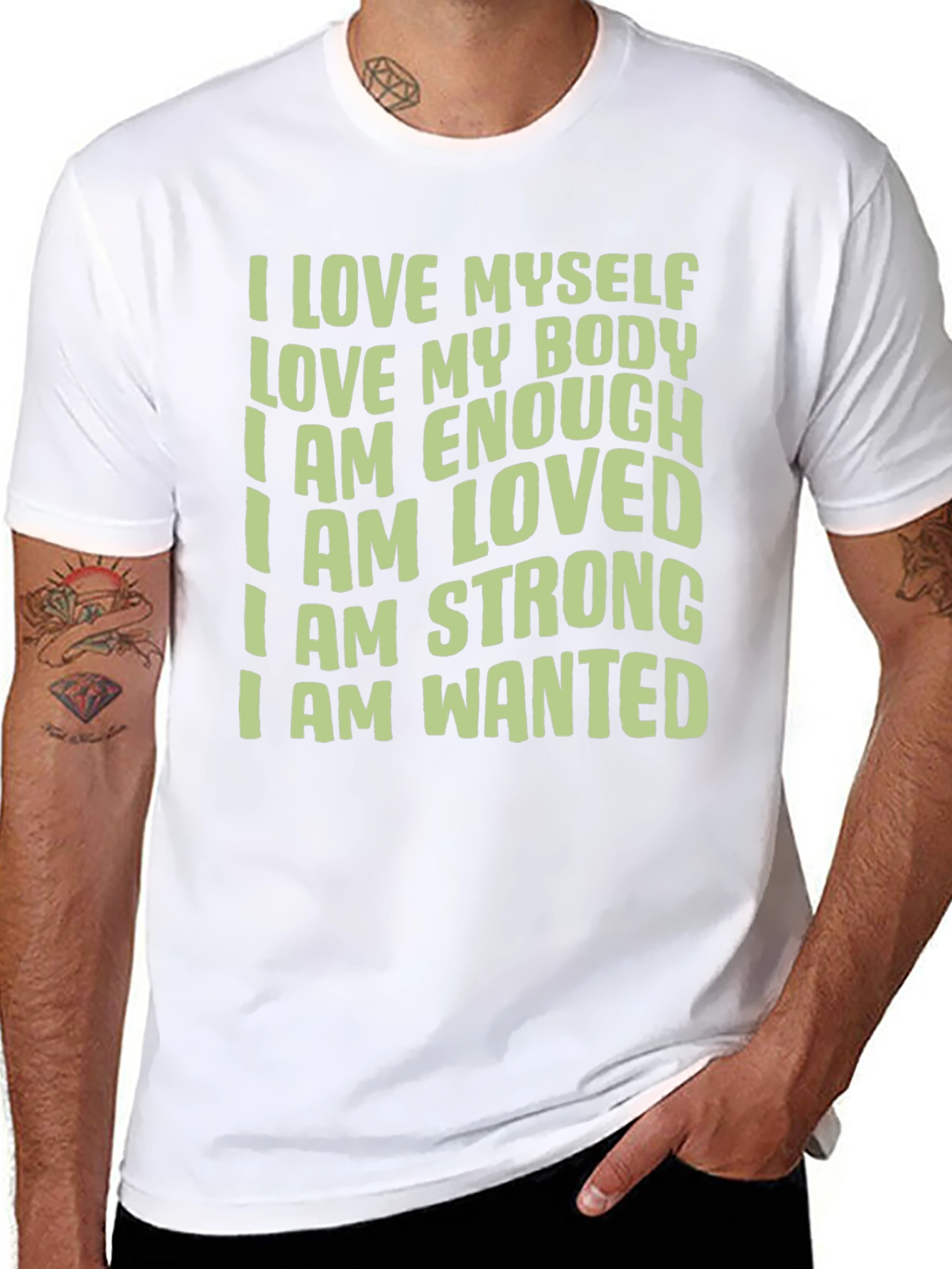 Affirmation T-Shirt - I Love Myself Body Positive Tee