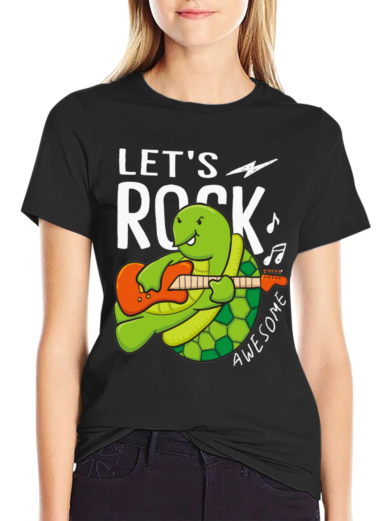 Lets Rock Turtle Graphic Tee