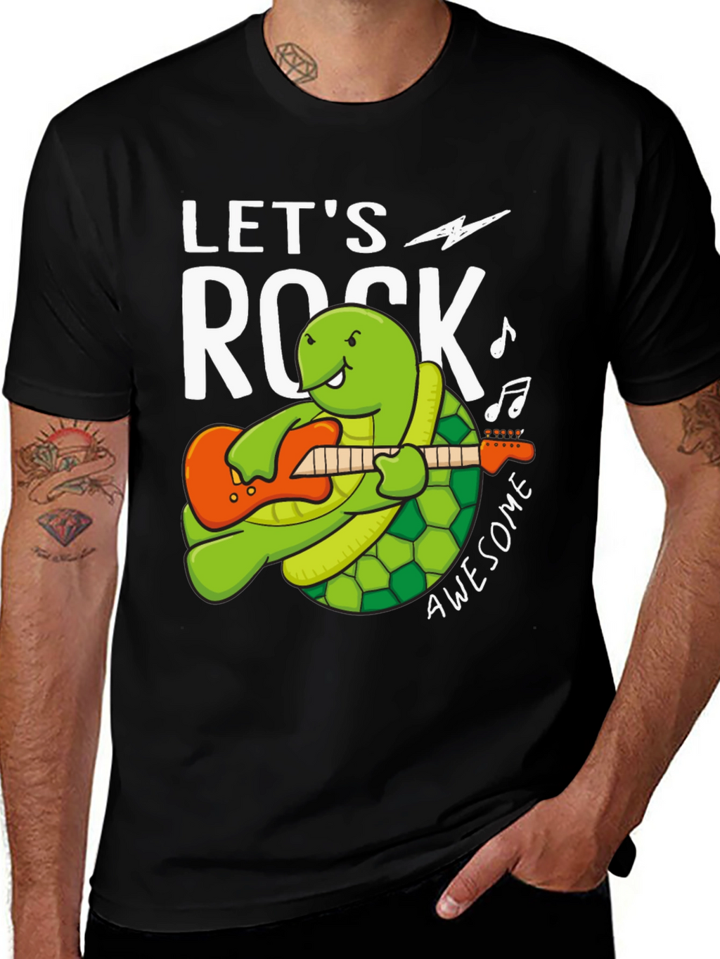 Lets Rock Turtle Graphic Tee