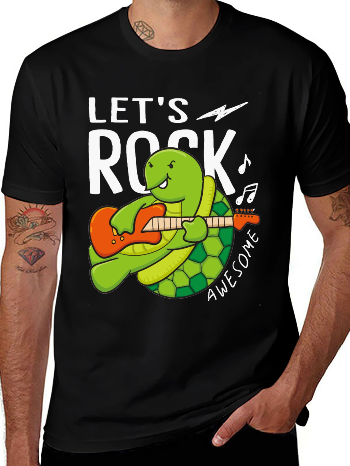 Lets Rock Turtle Graphic Tee