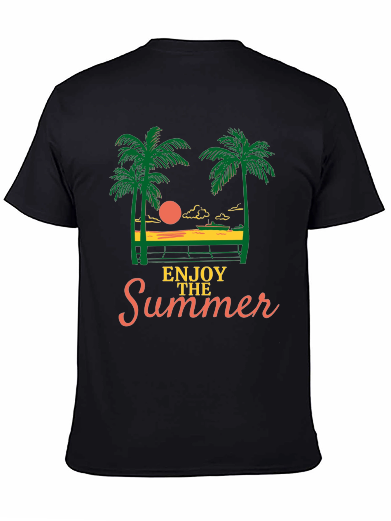 Enjoy the Summer Graphic Tee - Black T-Shirt