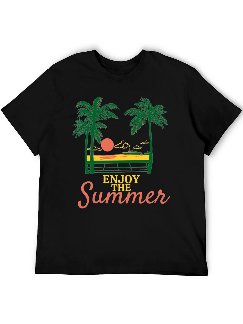 Enjoy the Summer Graphic Tee - Black T-Shirt