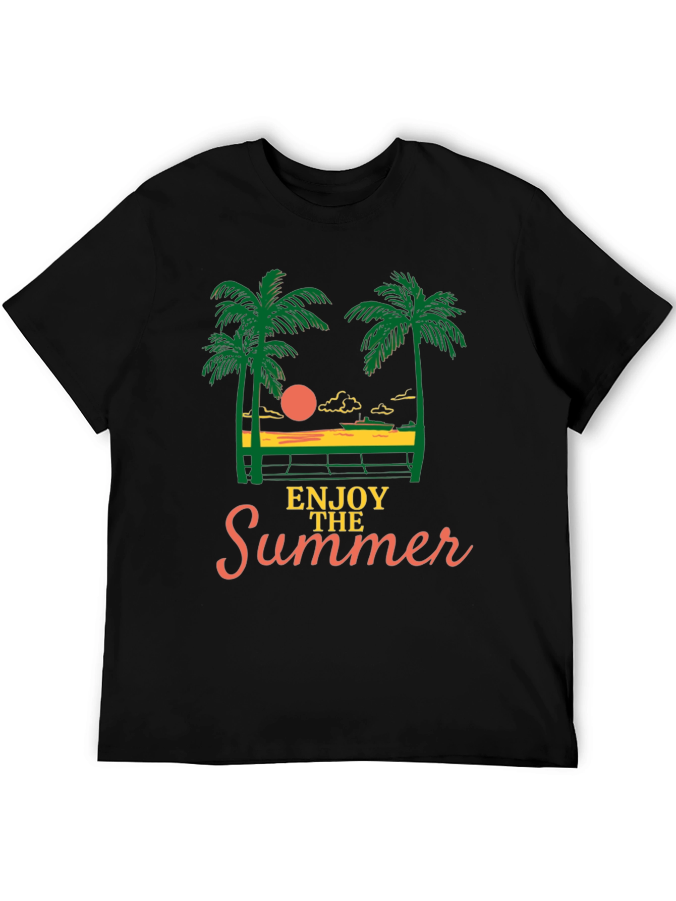 Enjoy the Summer Graphic Tee - Black T-Shirt