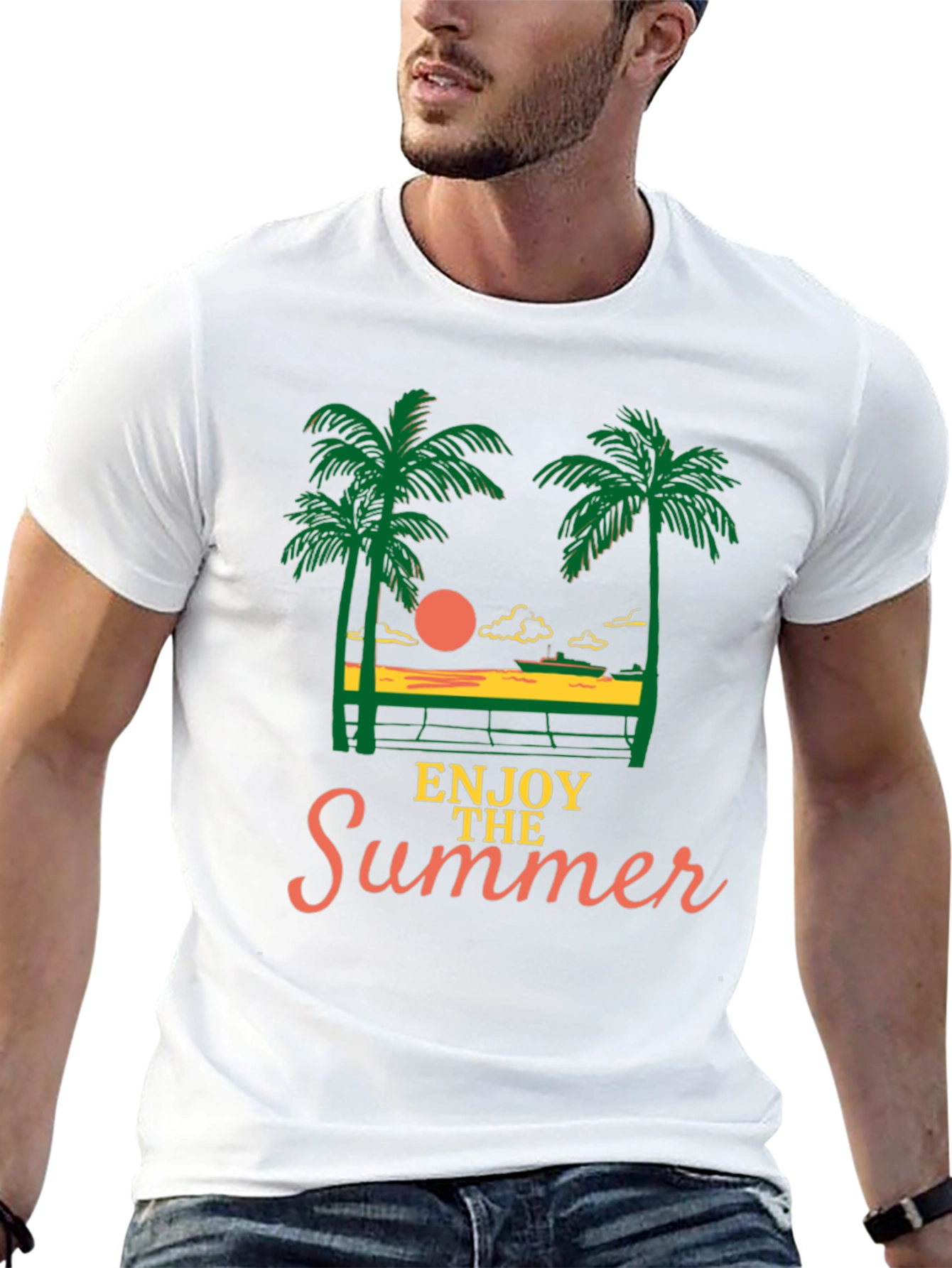 Enjoy the Summer Graphic Tee - Black T-Shirt