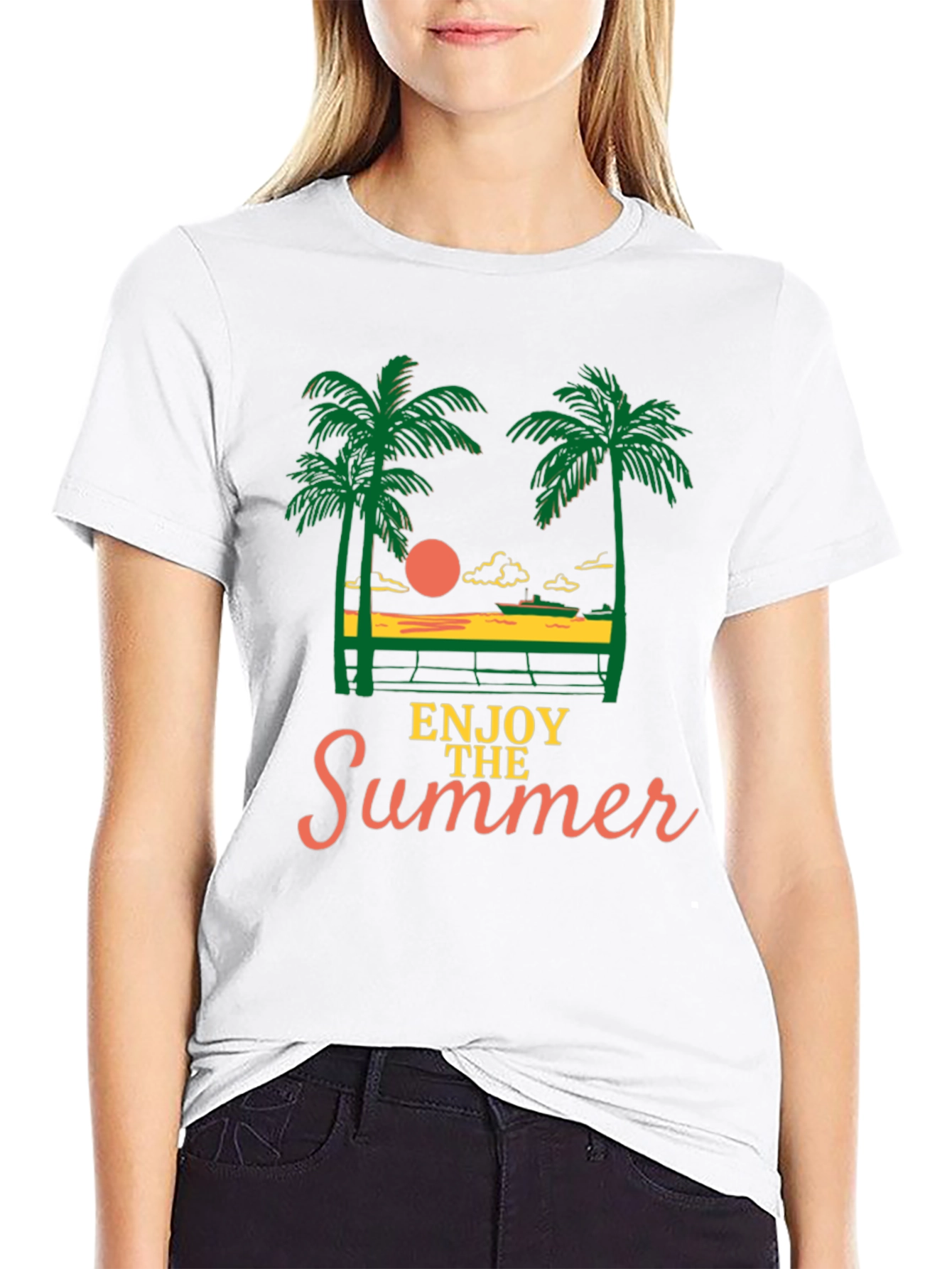 Enjoy the Summer Graphic Tee - Black T-Shirt