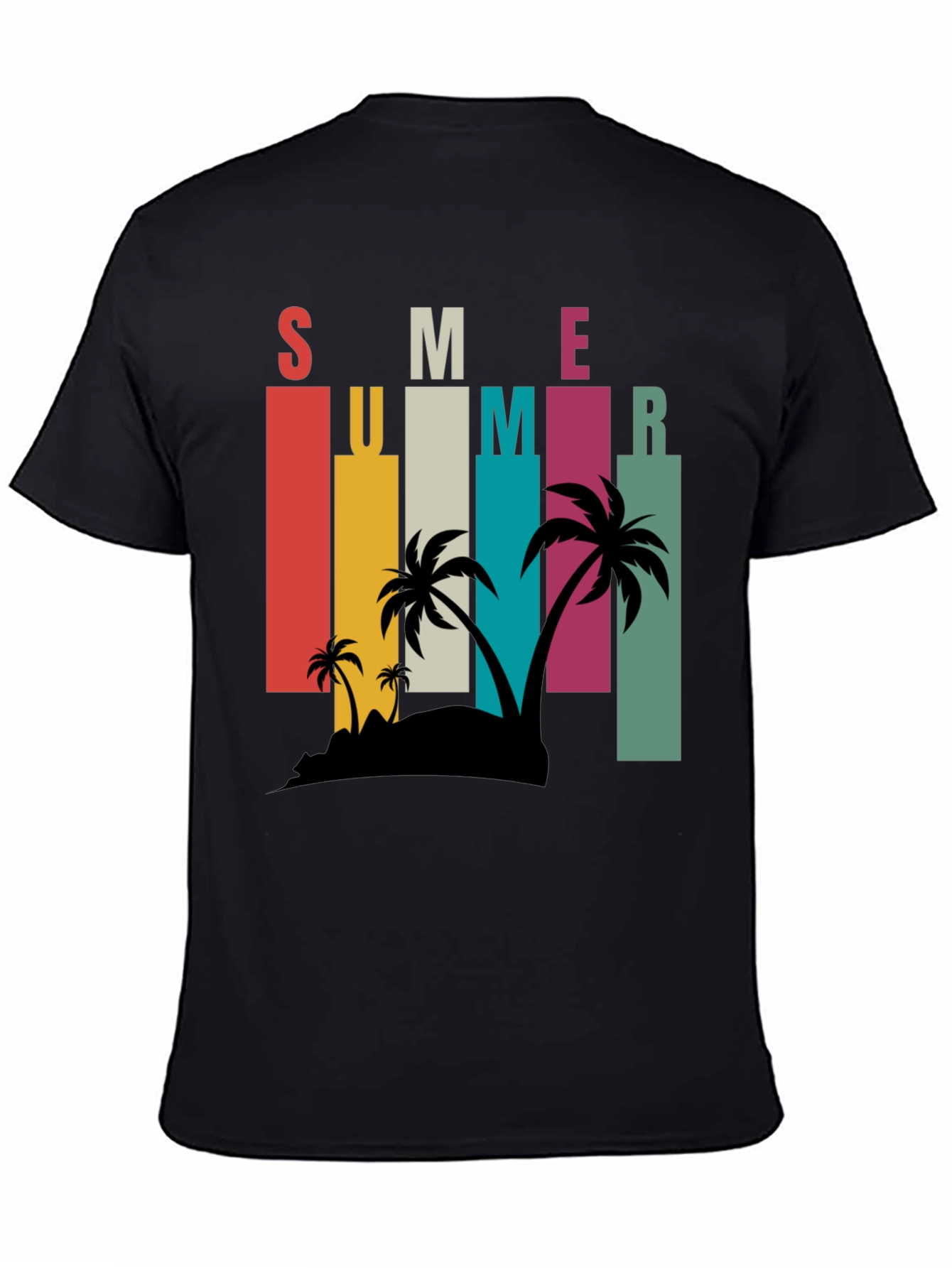Retro Summer Palm Tee - Vacation Vibes!