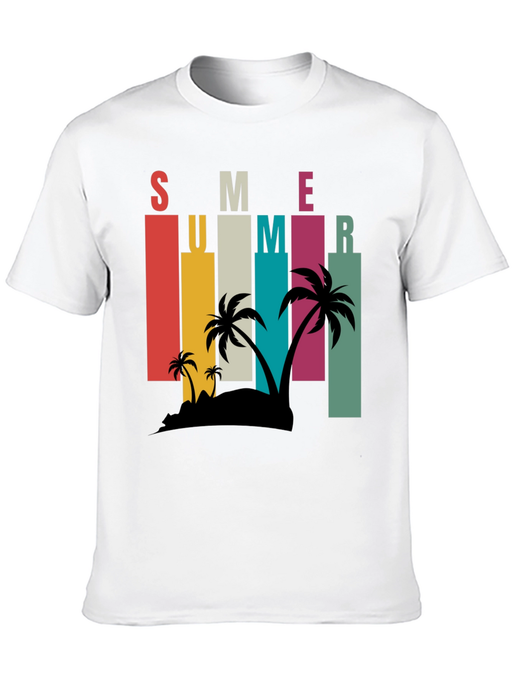 Retro Summer Palm Tee - Vacation Vibes!