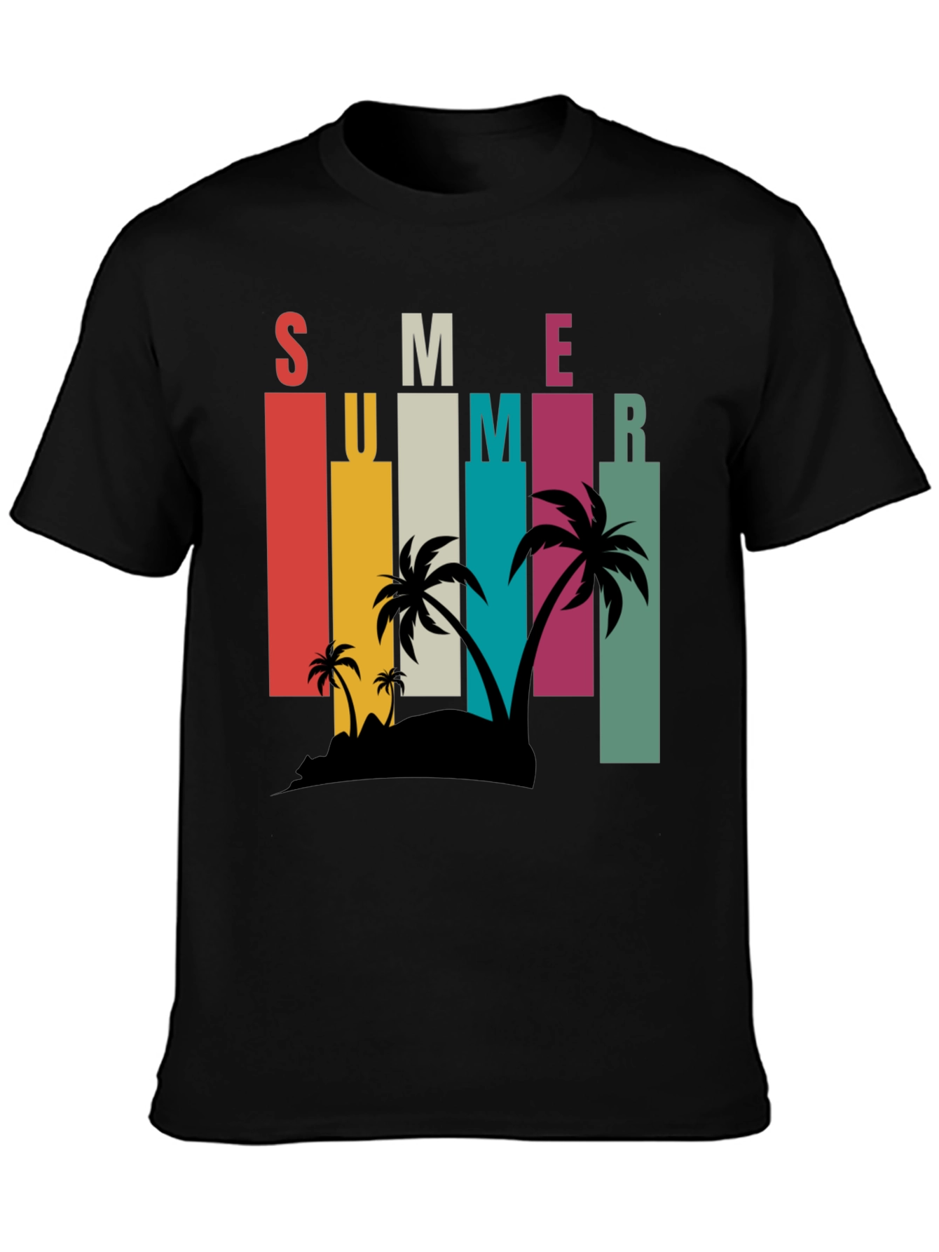 Retro Summer Palm Tee - Vacation Vibes!