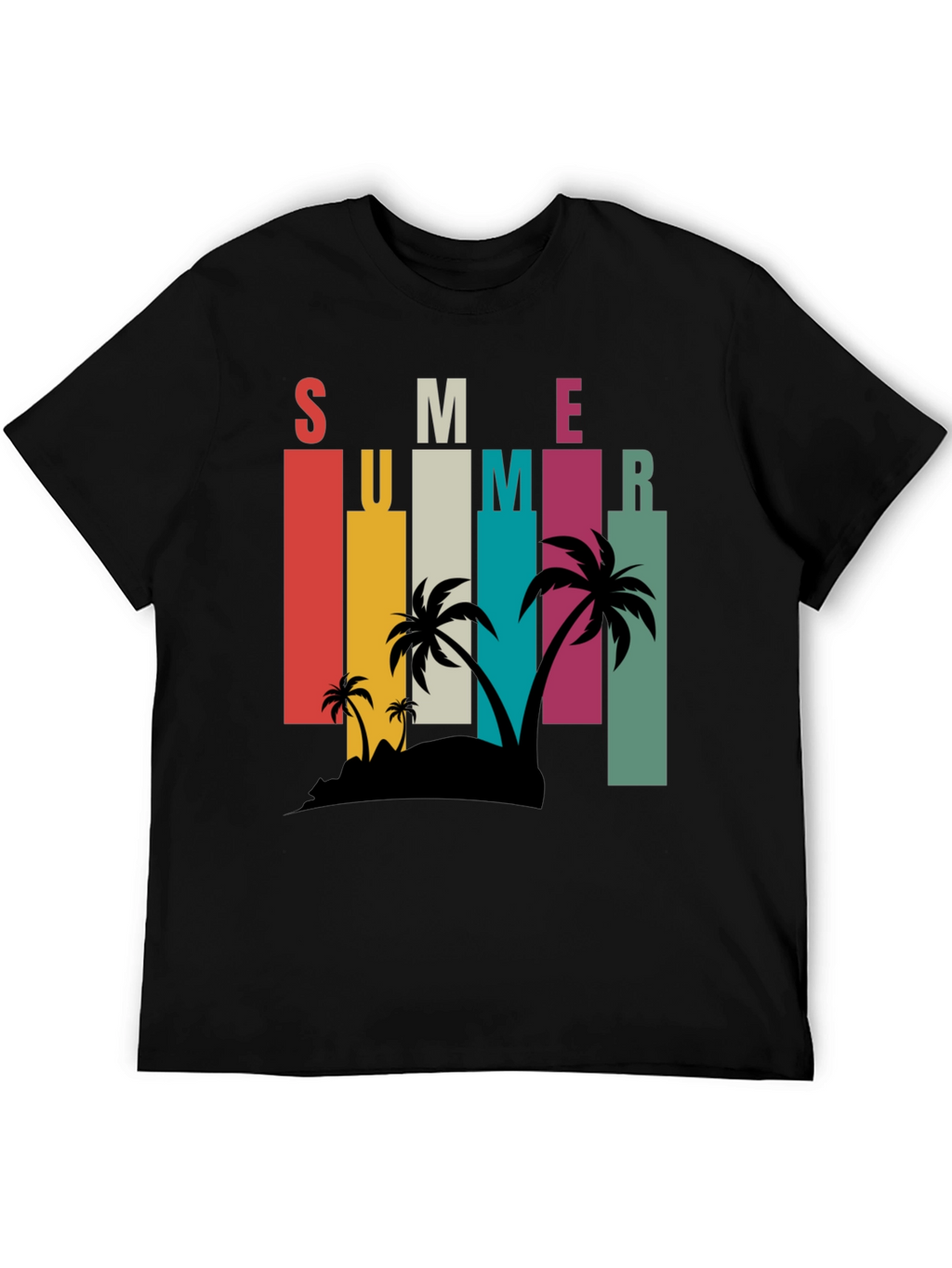 Retro Summer Palm Tee - Vacation Vibes!