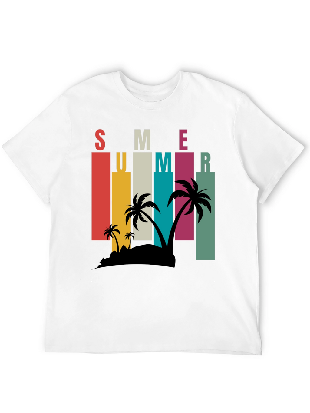 Retro Summer Palm Tee - Vacation Vibes!