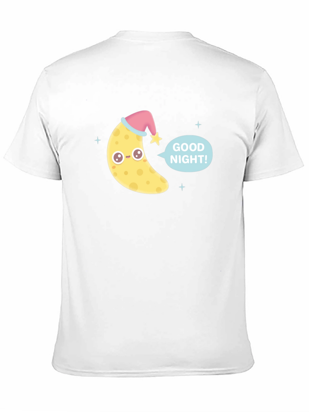 Cute Good Night Moon Graphic Tee - Black