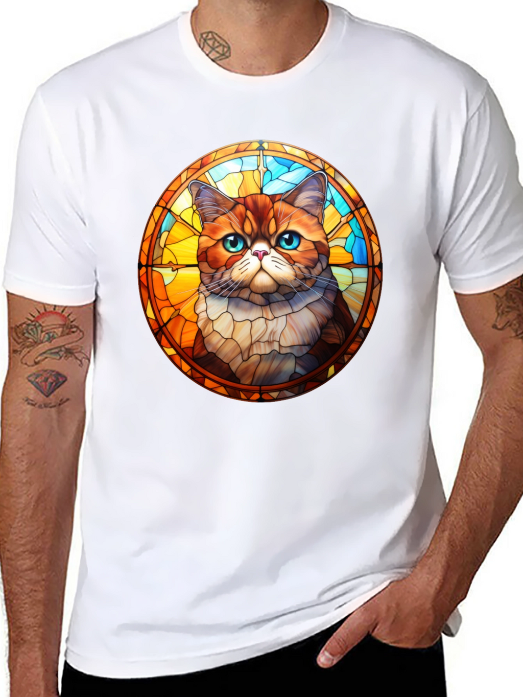 Stained Glass Cat T-Shirt