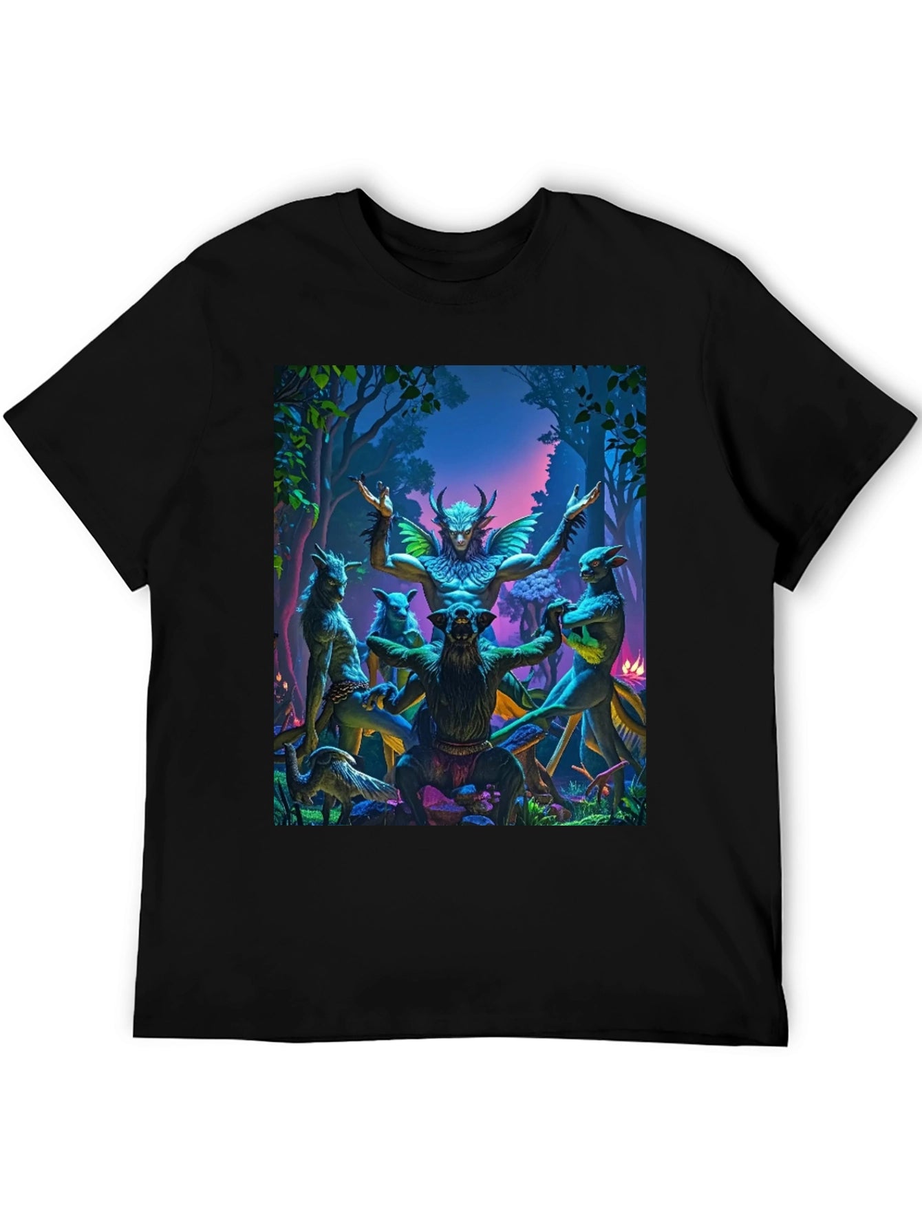 Mystical Forest Creature Graphic T-Shirt