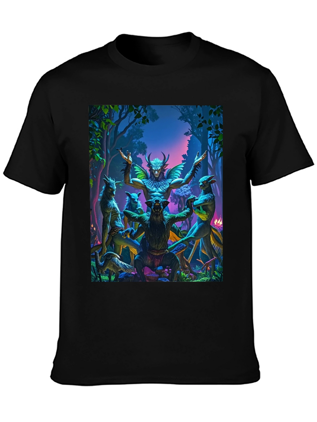 Mystical Forest Creature Graphic T-Shirt