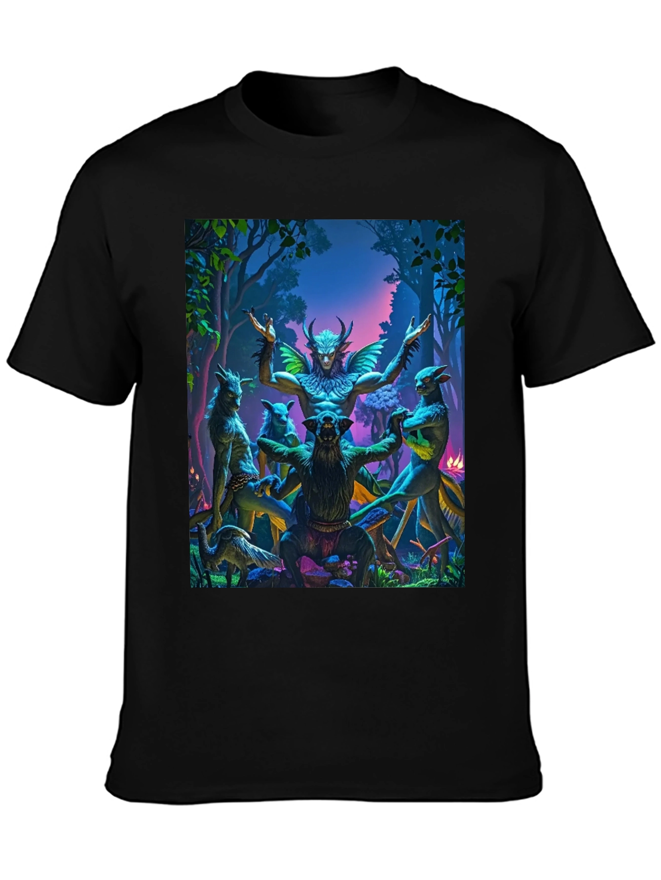 Mystical Forest Creature Graphic T-Shirt