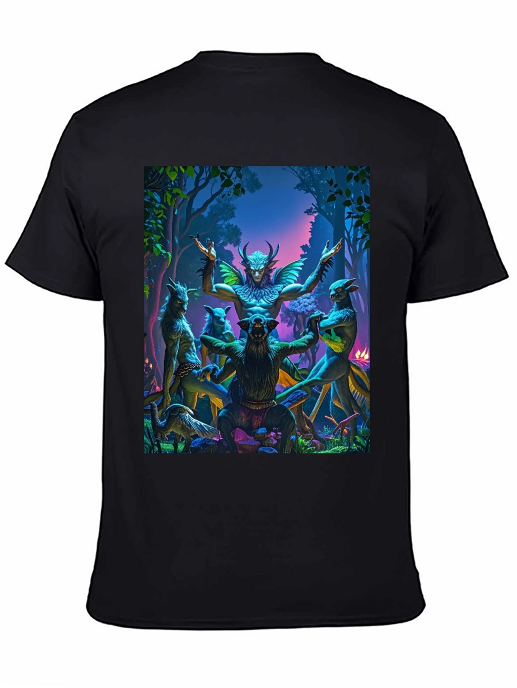 Mystical Forest Creature Graphic T-Shirt