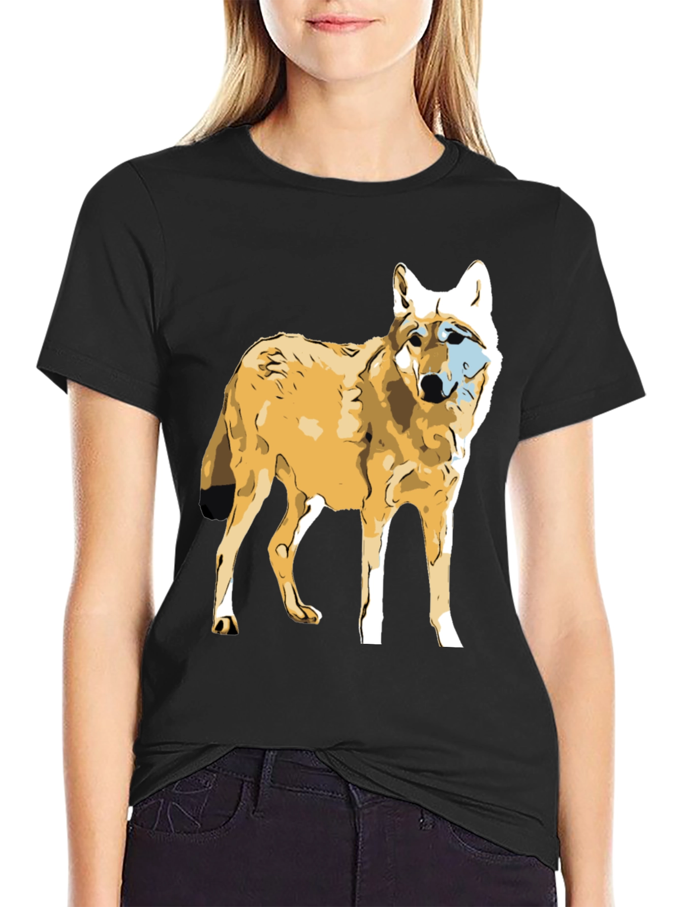 Wolf Graphic Black T-Shirt