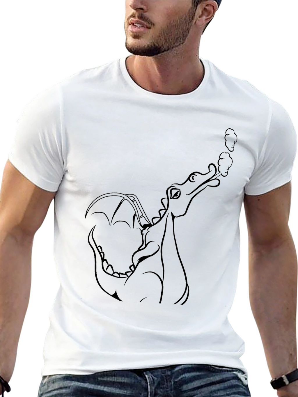 Dragon Graphic Black T-Shirt for Men