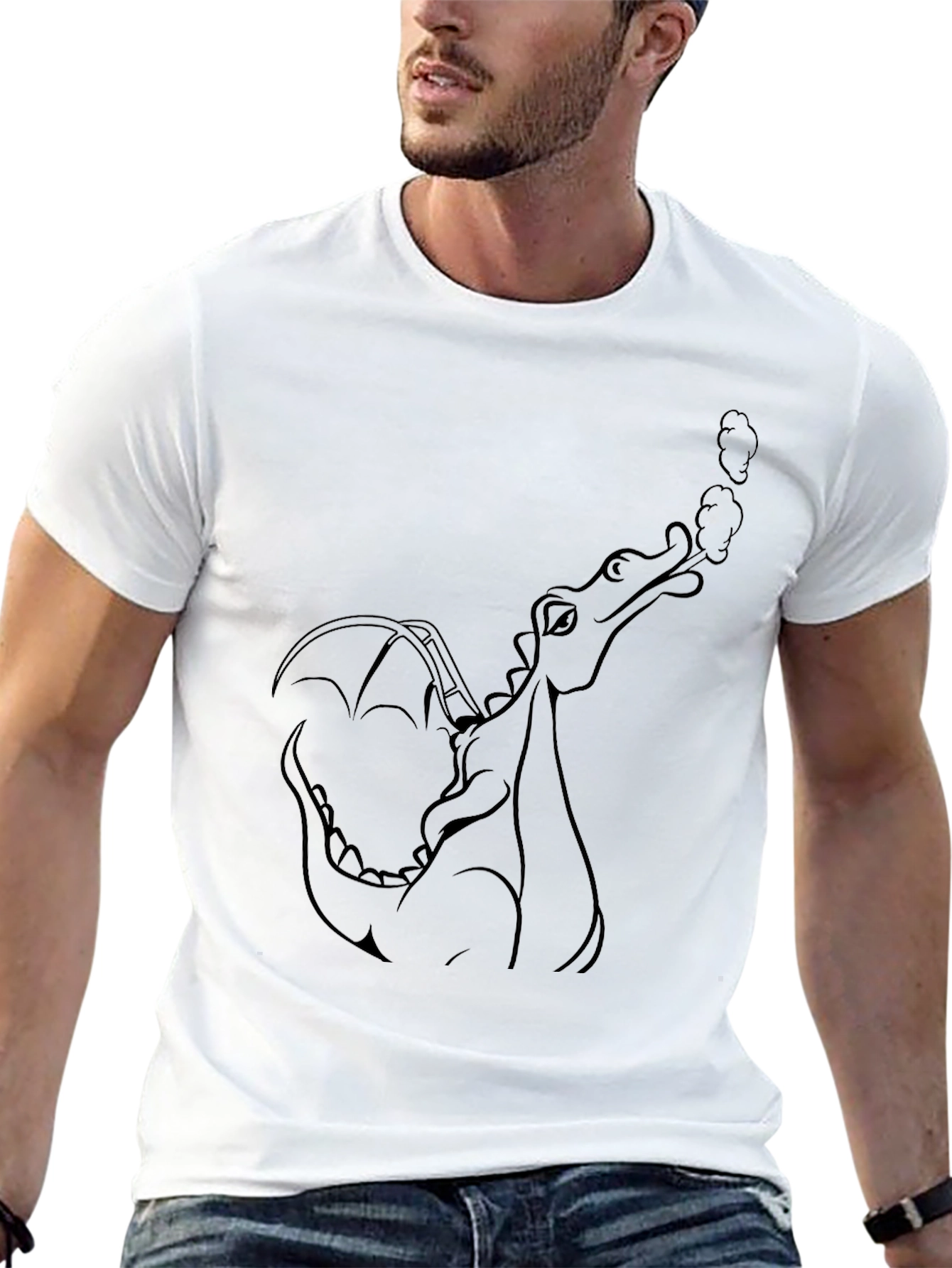 Dragon Graphic Black T-Shirt for Men