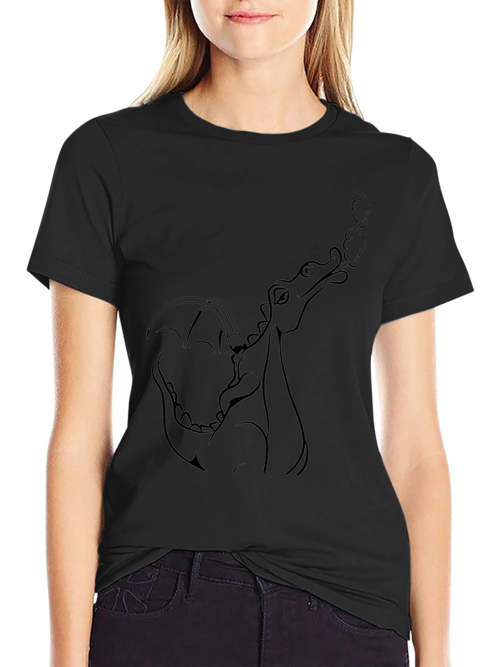 Dragon Graphic Black T-Shirt for Men