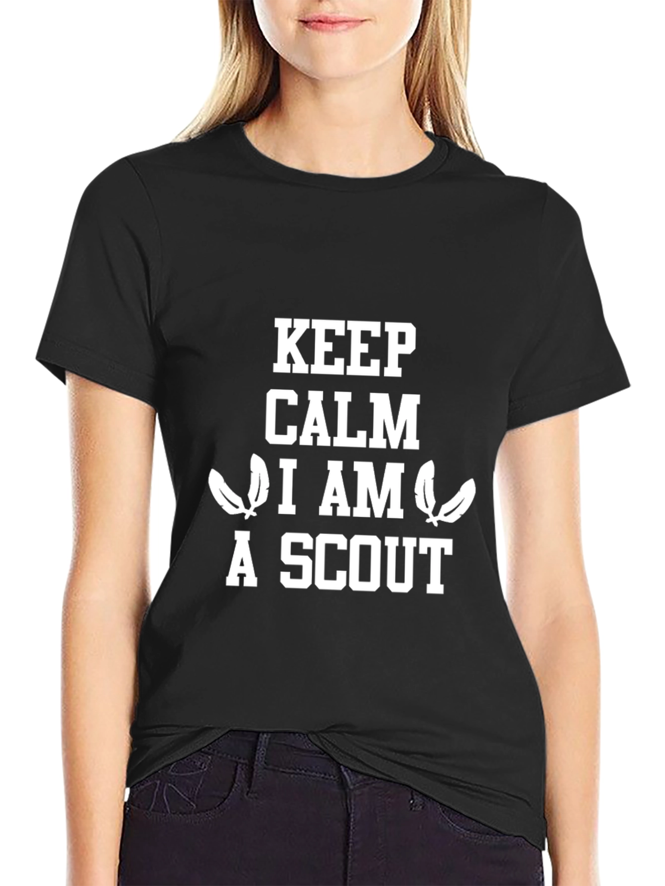 Keep Calm I am a Scout Black T-Shirt
