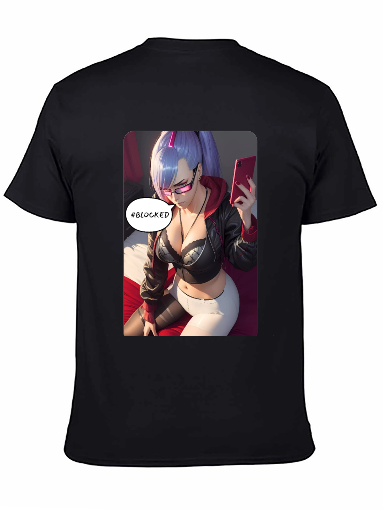 Anime Girl #Blocked T-Shirt