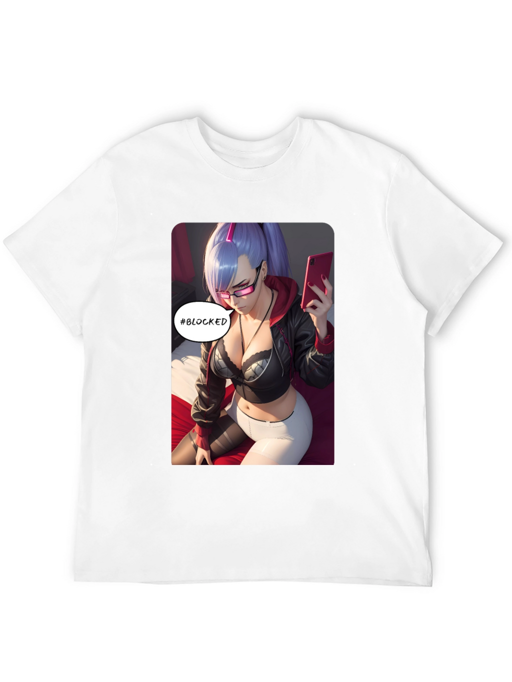 Anime Girl #Blocked T-Shirt